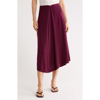 Lafayette 148 New York Asymmetric Pull-On Skirt in Violet Ash at Nordstrom Rack, Size X-Large