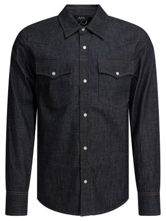 A.P.C. A. P.C. - Western Denim Shirt Shirts Blue