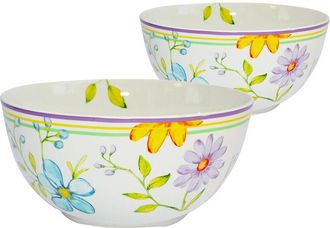 Euroceramica Charlotte 9In Serving Bowl Set Of Two