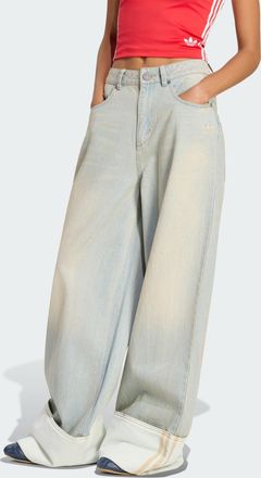 adidas Womens adidas VINTAGE WIDE LEG JEANS
