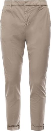 Dondup Slim Chino Broek met Zakken - Heren - Chinos - Beige - W40 - Katoen - Broeken