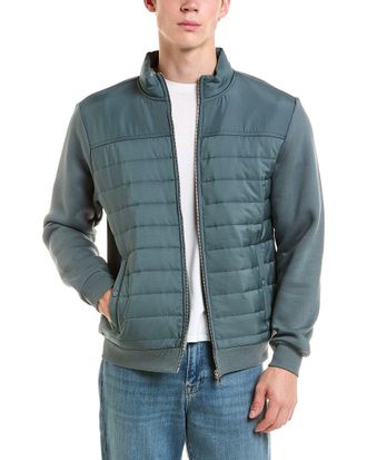 Reiss Flynn Funnel Neck Quilted Sweater