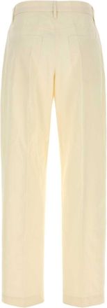 Jil Sander Womens Cotton Trousers Beige