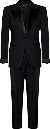 Tom Ford Completo monopetto in lana - Nero
