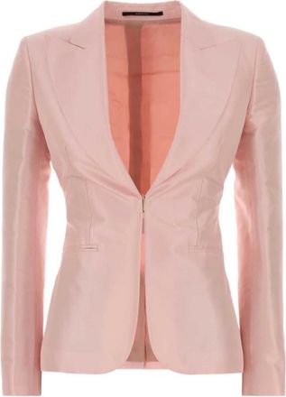 Gucci Pink Solid Shawl Lapel Blazer