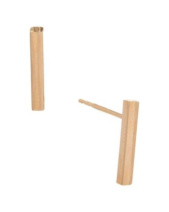 Italian Gold, Inc 10K Rose Gold 2Mm Bar Earrings