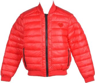 Love Moschino Zip-Up Effen Jas - Dames - Winterjassen - Rood - L - Jassen