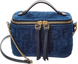 Fendi Fendi Ff Flocked Denim Vanity Case