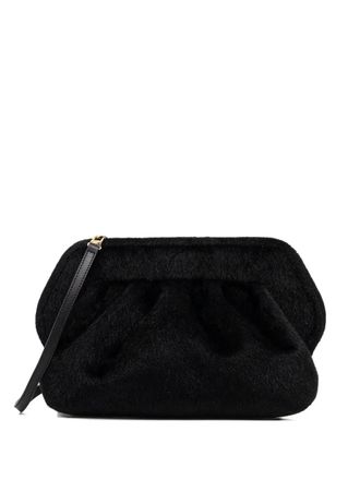 Themoir&egrave; gathered clutch bag - Zwart