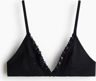 H&M Triangle Bikini Top in Black at Nordstrom, Size X-Large