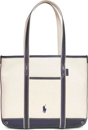 Polo Ralph Lauren Medium schoudertas met leren afwerking - Beige