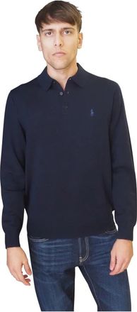 Ralph Lauren Maglia Polo - Heren - Ronde hals truien - Zwart - L - Wol - Truien & Vesten