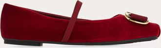 Ferragamo Women New Vara plate ballet flat Red Size 2.5