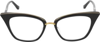 Dita Eyewear Rebella Zwart/Geel Goud Bril - Dames - Brillen - Zwart - 51 MM - Accessoires