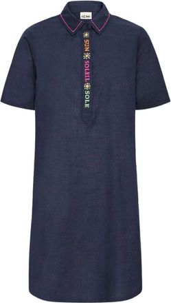 Ichi Herenjurken - Dames - Korte kleedjes - Blauw - S - Kleedjes
