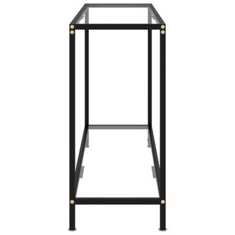 Berkfield Home Stylish Console Table Transparent 120x35x75 cm Tempered Glass in Clear | Size: 120 x 35 x 75 cm