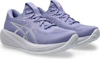 Asics Laufschuh ASICS GEL-CUMULUS 28, Damen, Gr. 37,5, blaubell, wei&szlig;, Synthetik, Schuhe Laufschuh, sportlicher Stil, leicht profiliertes Laufsohlenprofil, 