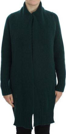 Dolce & Gabbana Womens Cardigan Long Sleeves High Neck - Dark Green Cashmere - Size EU 38 (Womens)