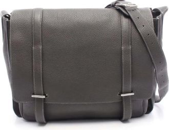 Herm&egrave;s 2004 Taurillon Clemence Steve Caporal 35 shoulder bag - Grigio