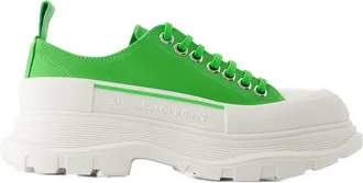 Alexander McQueen Tread Slick -Sneaker Alexander McQueen Green/White Leder