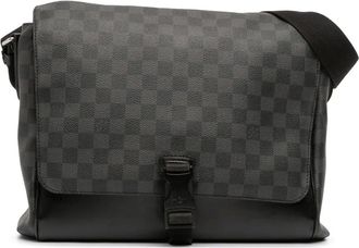 Louis Vuitton 2014 Damier Graphite Skyline Messenger MM crossbody bag - unisex - Calf Leather/Fabric/Leather - One Size - Black