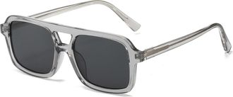 Generic Mens Commuter Driving Sunglasses Womens Outdoor Shopping Decorative Sun Glasses(Grey)