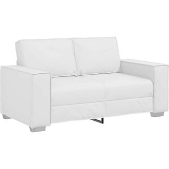 vidaXL Vidaxl - Sof&aacute; Loveseat 160 Cm Con Coj&iacute;n Blanco Cuero Sint&eacute;tico