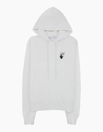Off-white Mens Off White Bubble Arrow Skate Hoodie White/black - Multi/White - Size: 38