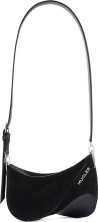 MUGLER Curve Bag - Dames - Schoudertassen - Zwart - ONE Size - Katoen - Tassen