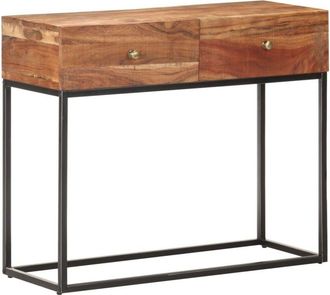 vidaXL Mesa Consola De Madera De Acacia Rugosa 90x35x75 Cm Vidaxl