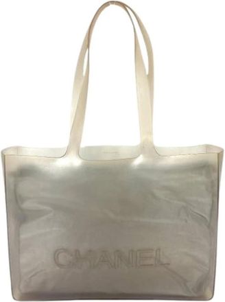 Chanel Pre-owned Rubber Tote Bag - Dames - Vintage Shopper - Grijs - ONE Size - Vintage
