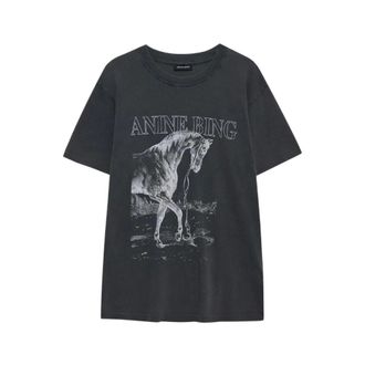 Anine Bing Mujer, Camisetas, Negro, Talla: S