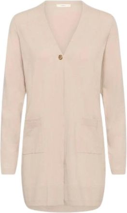 Inwear C&aacute;rdigan Cl&aacute;sico con Bolsillos Delanteros - Knitwear - Mujer - Beige - 2XL