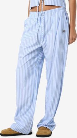 Noisy May Frida Stripe Woven Pants in Sky Blue Stripes White at Nordstrom Rack, Size X-Large