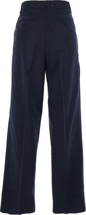 Dunst Womens Trousers Blue Cotton Blend Nylon
