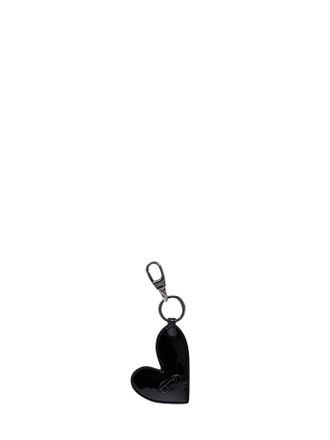 Diesel Womens Keyring Heart-Shaped Black Polyurethane Keyrings & Keychains