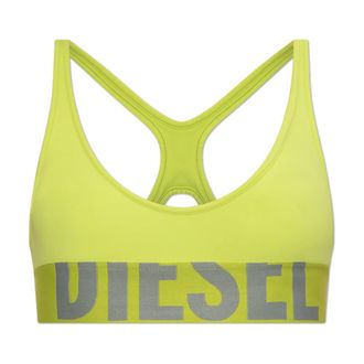 Diesel Sport Bras, female, Yellow, Size: 2XS Top T-Boxt-Bleach