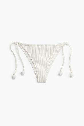 H&M Tie-Tanga Bikinihose - Weiss