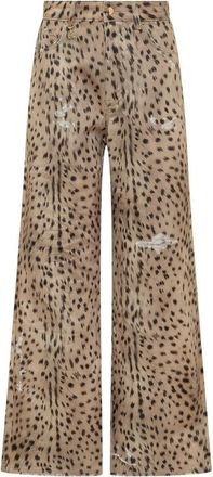 Amiri Brown Relaxed High Rise Jeans