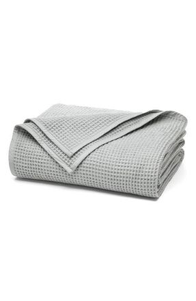 Boll & Branch Waffle Organic Cotton Blanket in Shore at Nordstrom, Size King