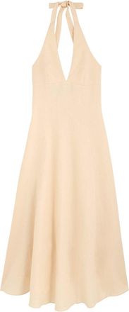 Faithfull The Brand Marais Linen Midi Dress - Yellow - XL (UK16 / XL)