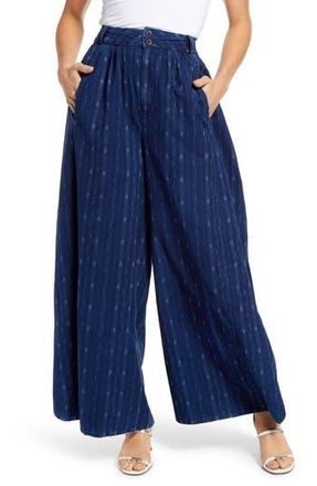 AG - Adriano Goldschmied Hadley Pleated Cotton Culottes in Atlas Indigo at Nordstrom Rack, Size 23