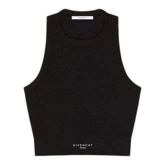 Givenchy Top corto con banda - Tops - Mujer - Negro - S