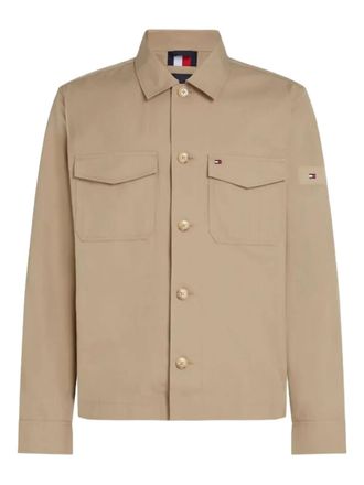 Tommy Hilfiger Jack met opgestikte zak en knoopsluiting - Beige