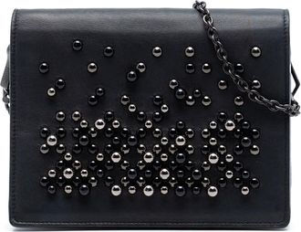 Bottega Veneta Pre-owned Bottega Veneta Leather Studded Wallet on Chain Ladies XG1PBHGCBB17LAAZ