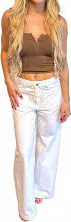 Mavi Christine Wide Leg Jeans In White