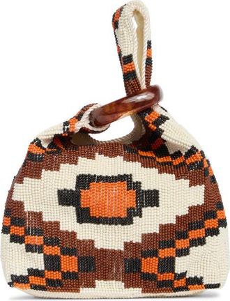 Veronica Beard Beaded Swing Top Handle Bag in Orange Multi at Nordstrom