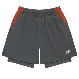 New Balance NB Logo 2 In 1 Short Asia Sizing Dark Grey NVE25121-CHL