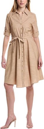 Sharagano Tie Waist Shirtdress