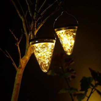 OEM Juego De 2 Faroles Solares Para Jard&iacute;n Exterior Con Luces Led De 3000 K, 3 Modos, L&aacute;mpara Solar Colgante, Impermeable Ip55, Para Decoraci&oacute;n, Balc&oacute;n, F